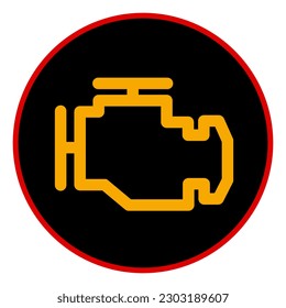 Check Engine Indicator Symbol Sign, Vector Illustration, Isolate On White Background Label. EPS10