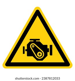 Compruebe El Signo Del Símbolo Del Indicador Del Motor, Ilustración Del Vector, Aislado En La Etiqueta De Fondo Blanco. EPS10