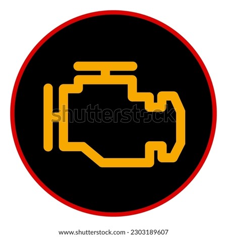 Check Engine Indicator Symbol Sign, Vector Illustration, Isolate On White Background Label. EPS10