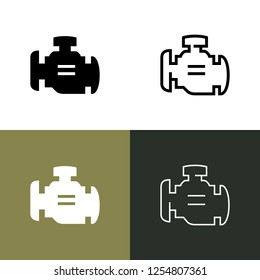 Check Engine Light Icon Set