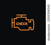 Check engine light icon. Vector illustration