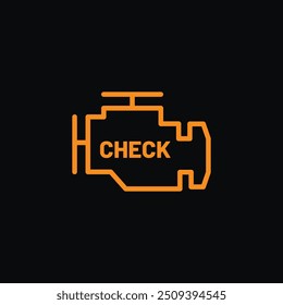 Check engine light icon. Vector illustration