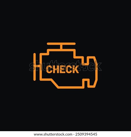 Check engine light icon. Vector illustration