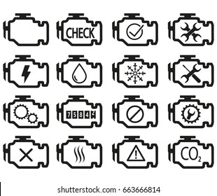 Check Engine Vector Set