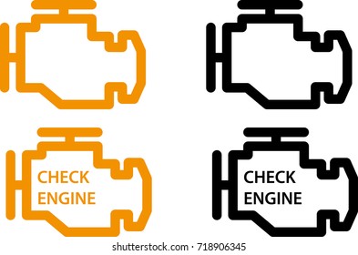 Check engine warning icon