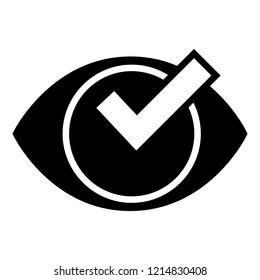 Check eye list icon. Simple illustration of check eye list vector icon for web design isolated on white background