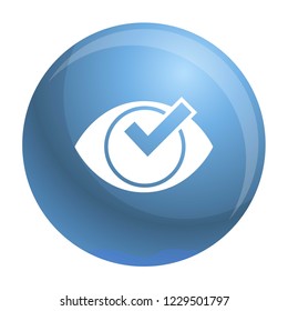 Check eye list icon. Simple illustration of check eye list vector icon for web design isolated on white background