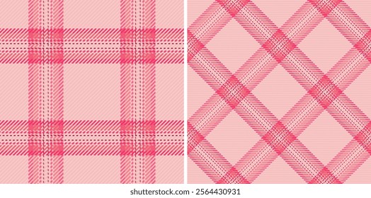 Check fabric background of tartan pattern vector with a plaid textile texture seamless. Set in stylish colours for luxurious bed linens.