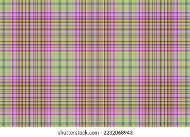 Check fabric background. Textile texture vector. Tartan pattern seamless plaid in yellow and pink colors.