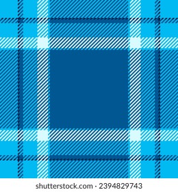 Check fabric pattern of tartan texture textile with a vector background plaid seamless in cyan and bright colors.