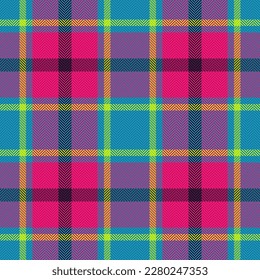 Check fabric tartan. Texture pattern seamless. Textile background vector plaid in lime and cyan colors.