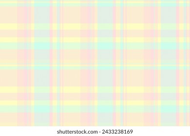 Check fabric vector of pattern plaid background with a seamless tartan textile texture in light and blanched almond colors.