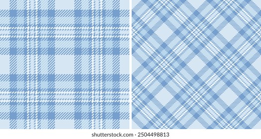 Check fabric vector of textile plaid background with a texture pattern seamless tartan. Set in sky colours. Neutral color palette.