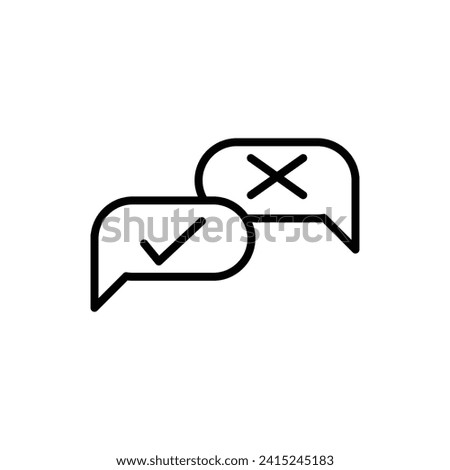 Check False or True vector line icon illustration.