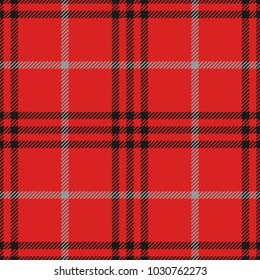 Check fashion tweed gray, red and black seamless pattern for fashion textile prints, wallpaper, wrapping, fabric imitation and backgrounds.