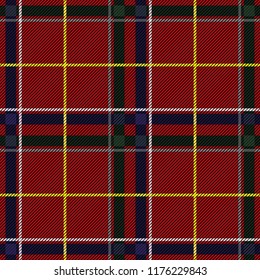 Check fashion tweed red, blue and green seamless pattern. Tartan repeat element for fashion textile prints, wallpaper, wrapping, fabric imitation and backgrounds.