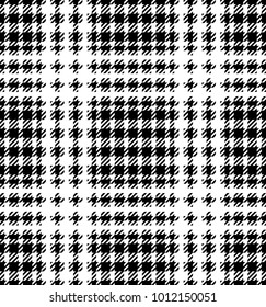 Check fashion tweed white and black seamless pattern for fashion textile prints, wallpaper, wrapping, fabric imitation and backgrounds.