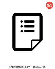 Check file Icon Flat Style Isolated Vector Illustration