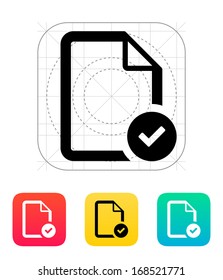 Check file icon. Vector illustration.