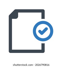 Check file icon.page,tick (vector illustration)