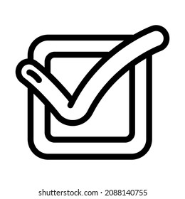 check file line icon vector. check file sign. isolated contour symbol black illustration