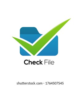 check file logo. Folders checklist symbols, it is suitable for the accounting logo, office, brand, icon, company .etc