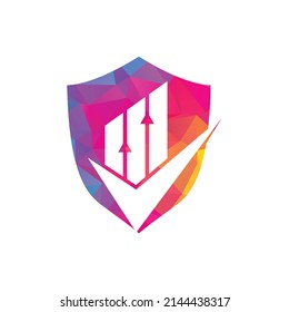 Check finance logo icon vector. Creative Finance Logo and Icon Template. Mark chart and graph logo
