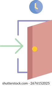fazer check-in do design de ícone plano