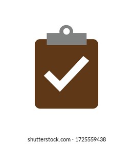 Check with flat icon illustration