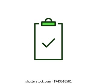 Check flat icon. Thin line signs for design logo, visit card, etc. Single high-quality outline symbol for web design or mobile app. Siign outline pictogram.