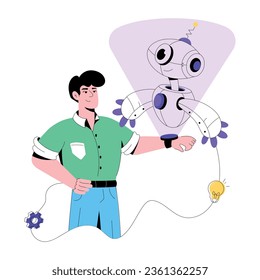 Comprobar la ilustración plana del reloj inteligente 