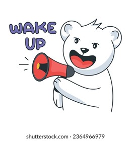 Check flat sticker of wake up  