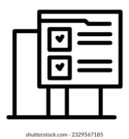 Check form icon outline vector. Claim order. Fill write