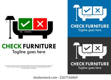 Check furniture logo template illustration