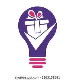 Check Gift Logo Icon Design. Check gift box logo design icon template vector.