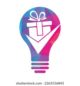 Check Gift Logo Icon Design. Check gift box logo design icon template vector.