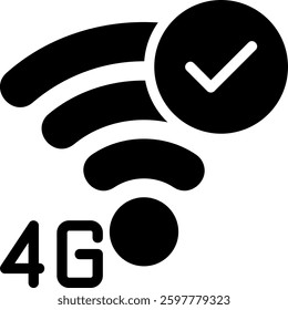 check glyph icon illustration vector