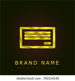 Check golden metallic logo