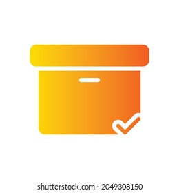 icono de gradiente de comprobación aislado en fondo blanco
