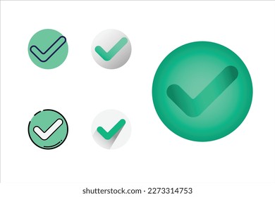 Check the Green Icon Vector