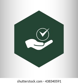 check in hand icon