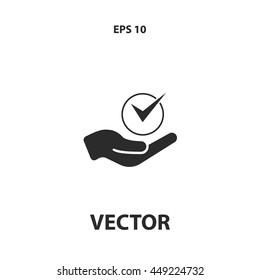 check in hand icon