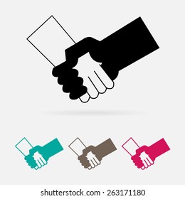 check hand icon great for any use. Vector EPS10.