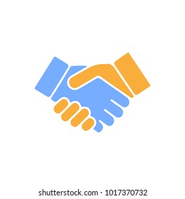 Check Hand Icon, Partners, Business, Agreement, Meeting And Congratulating Concept. Vector. Illustration.