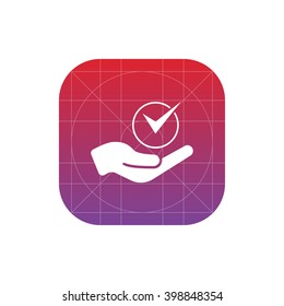 check in hand icon. vector eps10  icon