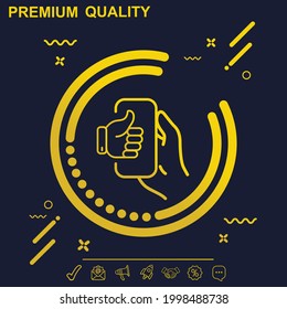 Check hand icon vector illustration - modern design