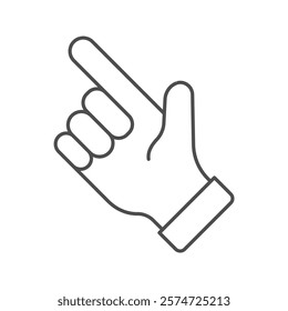 Check Hand thinline icon , vector, pixel perfect, illustrator file