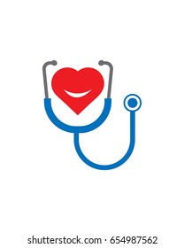 Check The Heart Medical Logo Vector