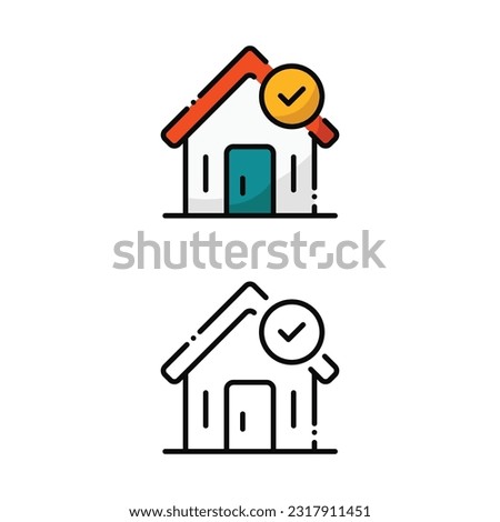 Check home icon design in two variation color