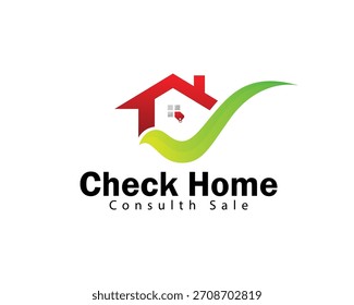 Compruebe la casa de negocios creativa de la venta del edificio del logotipo casero